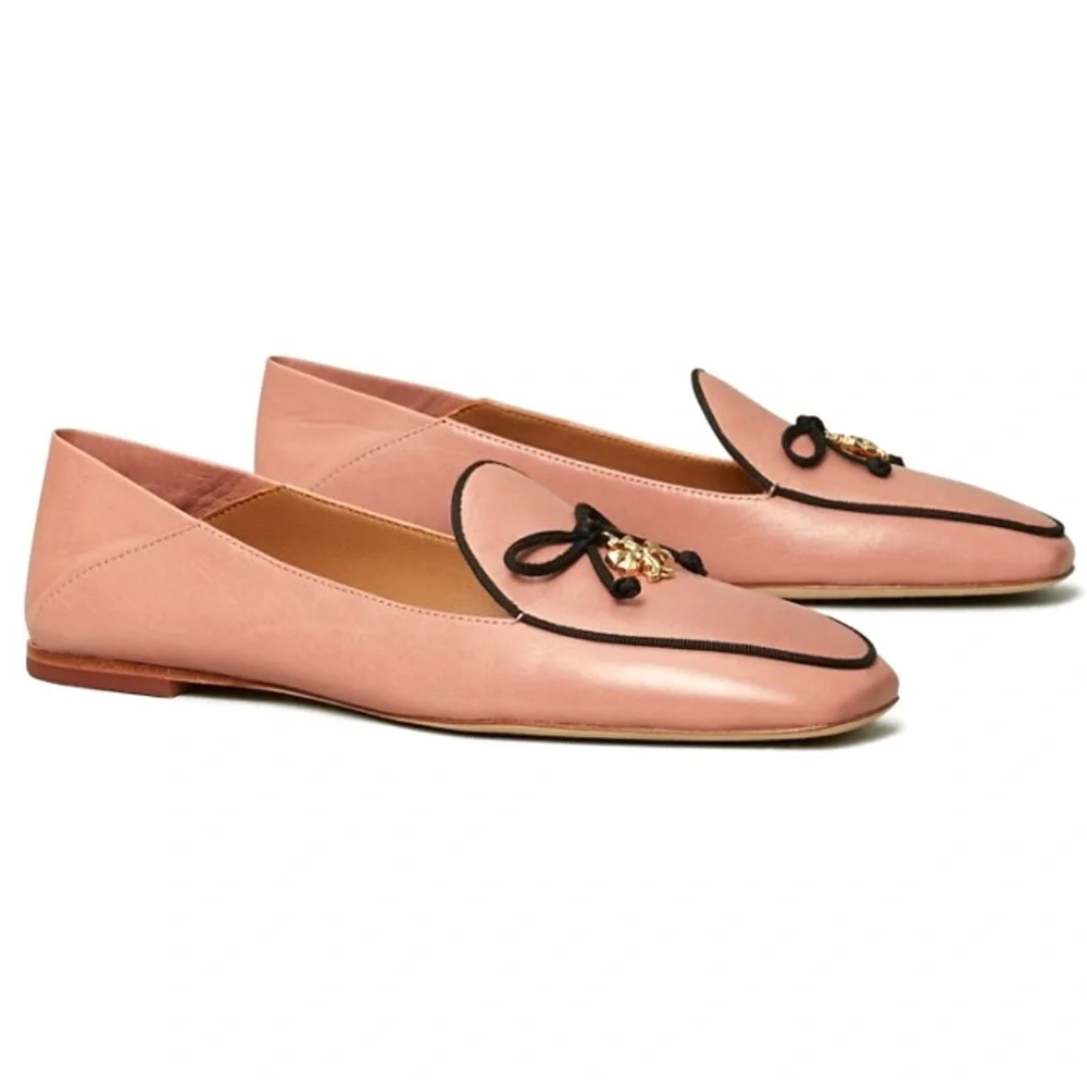 Tory Burch Charm Loafers Flats Rosa